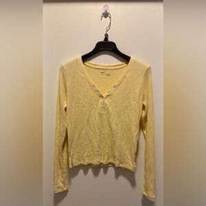 Aerie Yellow V-Neck Top